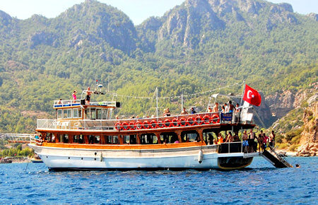 A view from Marmaris Lazy-Day Boat Trip